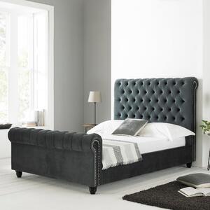 Paris Scrolled Bed Frame Dark Grey