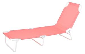 Bahari Folding Sunbed Lounger - Pink