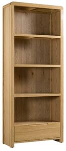 Curve Oak Tall Bookcase Brown