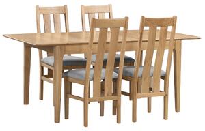 Cotswold Dining Table with 4 Chairs Brown