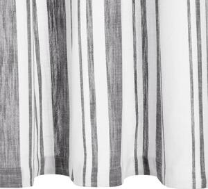 Curtains with Metal Rings 2 pcs Cotton 140x245 cm Anthracite Stripe