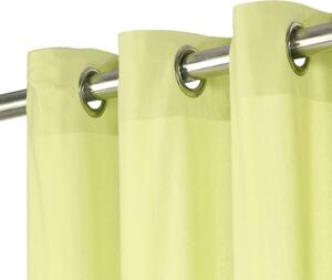Curtains with Metal Rings 2 pcs Cotton 140x245 cm Green