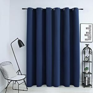 Blackout Curtain with Metal Rings Blue 290x245 cm