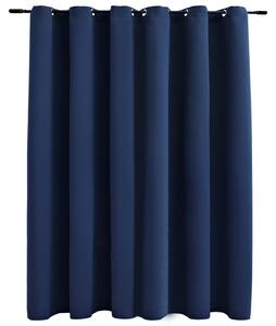 Blackout Curtain with Metal Rings Blue 290x245 cm