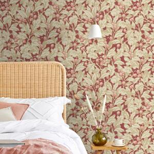 Arts and Crafts Leaf Russet Wallpaper Brown/Cream