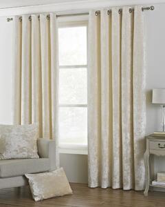 Verona Velvet Ready Made Lined Ochre Eyelet Curtains