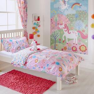 Little Furn Unicorn Childrens Bedding Pink