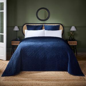 Dorma Purity Navy Genevieve Bedspread Navy Blue