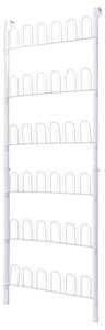White Steel Shoe Rack for 18 Pairs of Shoes