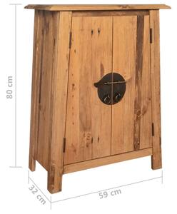 Solid Recycled Pinewood Bathroom Side Cabinet