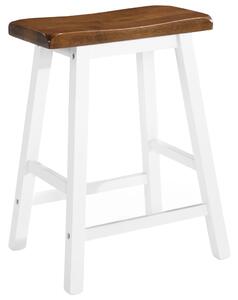 Solid Wooden Bar Stool In Pair