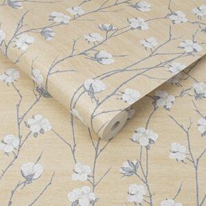Superfresco Easy Cotton Flower Ochre Wallpaper