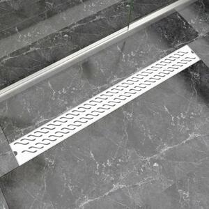 Linear Shower Drain Wave 1030x140 mm Stainless Steel