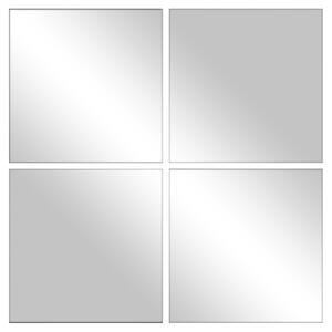 Pack of 4 Multi Purpose Mirrored Tiles Clear