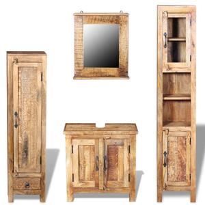 Vanity Cabinet with Mirror and 2 Side Cabinet