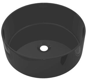 Basin Ceramic Round Black 40x15 cm