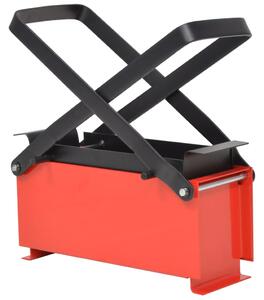 Paper Log Briquette Maker Steel 34x14x14 cm Black and Red