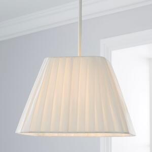 Square Pleat Lamp Shade 25cm Ivory White