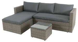 Alexandria Grey Rattan Garden Corner Sofa Set