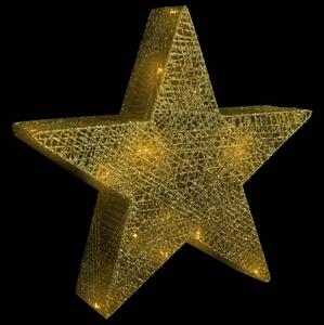 3 Piece LED Gold Mesh Christmas Stars