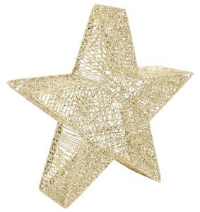 3 Piece LED Gold Mesh Christmas Stars