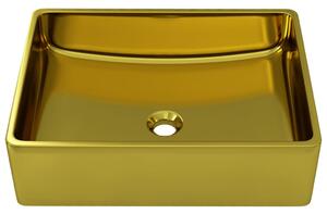 Wash Basin 41x30x12 cm Ceramic Gold