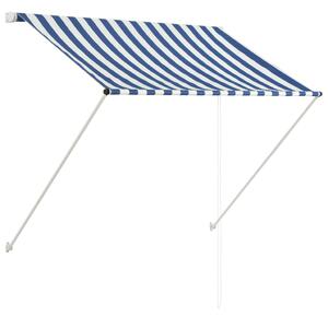 Retractable Awning 150x150 cm Blue and White