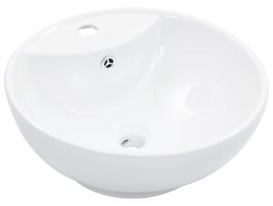 Wash Basin with Overflow 46.5x18 cm Ceramic White