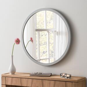 Yearn Classic Round Wall Mirror, Light Grey Grey