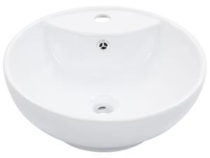Wash Basin with Overflow 46.5x18 cm Ceramic White