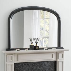Yearn Contemporary Overmantle Mirror 112x77cm Black Black