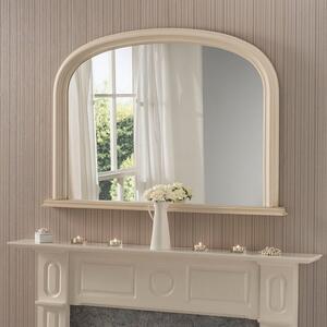 Yearn Contemporary Overmantle Mirror 112x77cm Ivory Cream/White