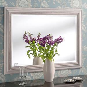 Yearn Framed Mirror Distressed White White