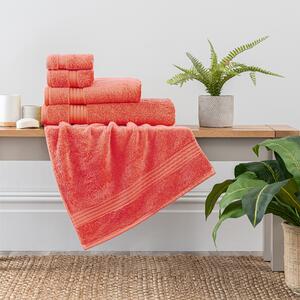 Coral Egyptian Cotton Towel Coral (Red)