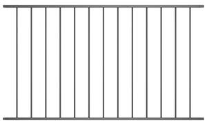 Fence Panel Powder-coated Steel 1.7x1 m Black