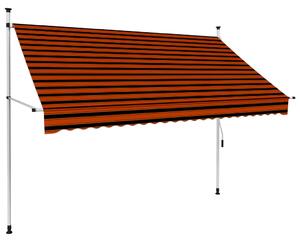 Manual Retractable Awning 250 cm Orange and Brown
