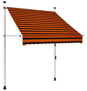 Manual Retractable Awning 150 cm Orange and Brown