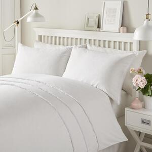 Serene Tassel Duvet Cover Bedding Set White