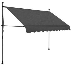 Manual Retractable Awning with LED 250 cm Anthracite