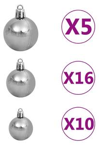 Artificial Silver LED Christmas Ball Set Tree