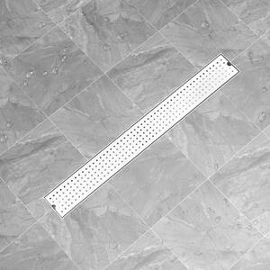 Shower Drain Dots 93x14 cm Stainless Steel
