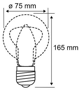 LED bulb E27 B75 4 W inner glow spiral pattern