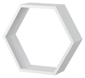 Hexagon Wall Shelf - White Matt