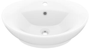 Luxury Basin Overflow Oval Matt White 58.5x39 cm Ceramic