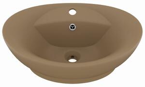Luxury Basin Overflow Oval Matt Cream 58.5x39 cm Ceramic