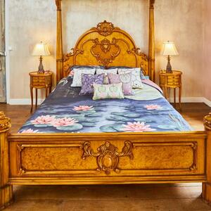 The Chateau by Angel Strawbridge Moonlit Lily Garden Duvet Cover Bedding Set Dusk