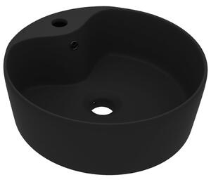 Luxury Wash Basin with Overflow Matt Black 36x13 cm Ceramic