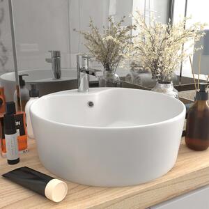 Luxury Wash Basin with Overflow Matt White 36x13 cm Ceramic