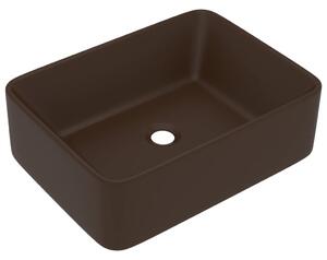 Luxury Wash Basin Matt Dark Brown 41x30x12 cm Ceramic