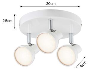 Artemis 3 Lamp LED Round Spotlight - White